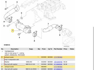 bontott BMW 7 EGR Hűtő