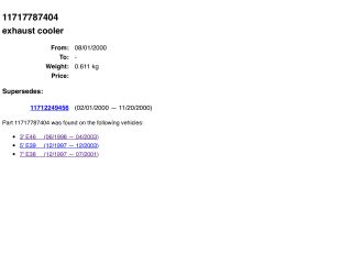 bontott BMW 7 EGR Hűtő