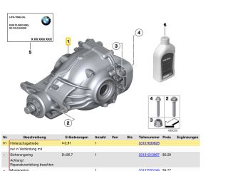 bontott BMW 7 Hátsó Differenciálmű