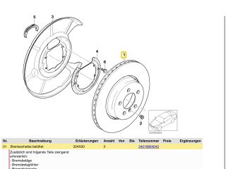 bontott BMW 7 Hátsó Pár Féktárcsa