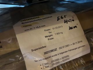 bontott BMW 7 Hátsó Pár Féktárcsa