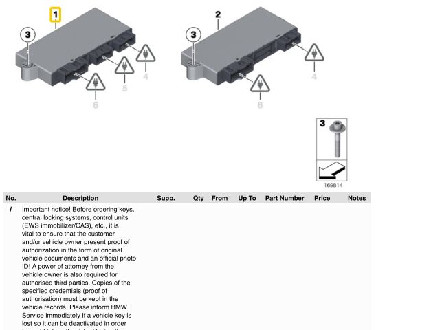 bontott BMW 7 Immobilizer Elektronika
