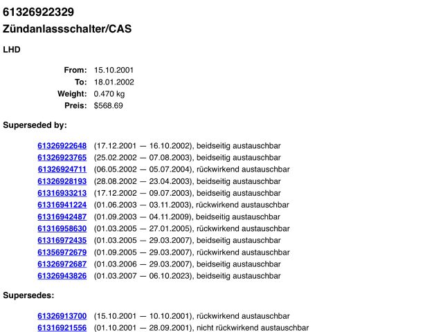 bontott BMW 7 Immobilizer Elektronika
