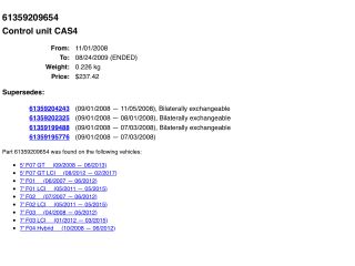 bontott BMW 7 Immobilizer Elektronika