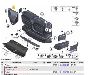 bontott BMW 7 Jobb első Fék Hűtő Cső