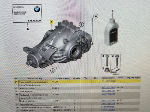 bontott BMW 7 Hátsó Differenciálmű