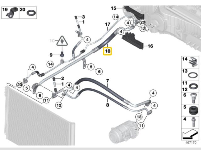 bontott BMW 7 Klíma Cső