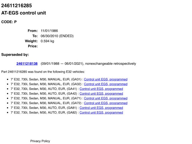 bontott BMW 7 Automata Váltó Elektronika