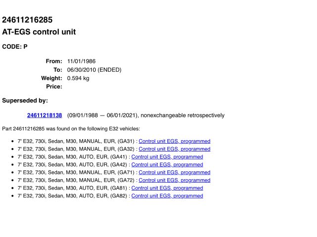 bontott BMW 7 Automata Váltó Elektronika