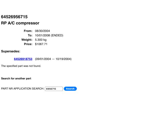 bontott BMW 7 Klímakompresszor