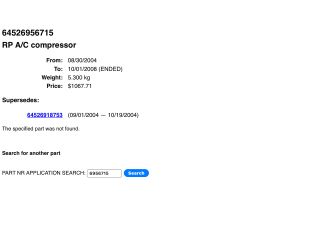 bontott BMW 7 Klímakompresszor