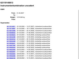 bontott BMW 7 Kilométeróra