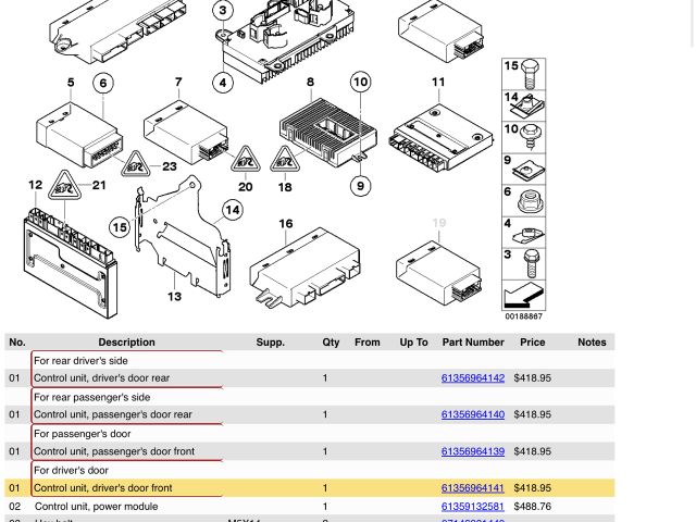 bontott BMW 7 Komfort Elektronika
