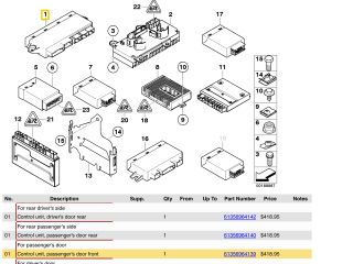 bontott BMW 7 Komfort Elektronika