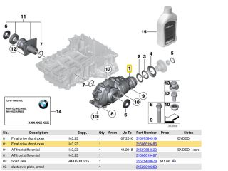 bontott BMW 7 Első Differenciálmű