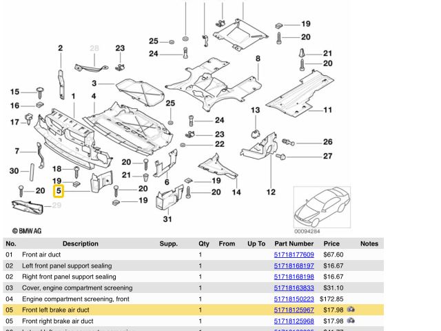 bontott BMW 7 Bal első Fék Hűtő Cső