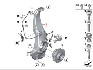 bontott BMW 7 Bal első Csonkállvány Kerékaggyal