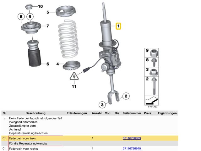 bontott BMW 7 Bal első Lengéscsillapító