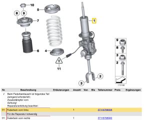 bontott BMW 7 Bal első Lengéscsillapító
