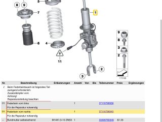 bontott BMW 7 Jobb első Lengéscsillapító