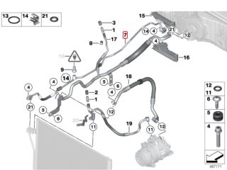bontott BMW 7 Klíma Cső