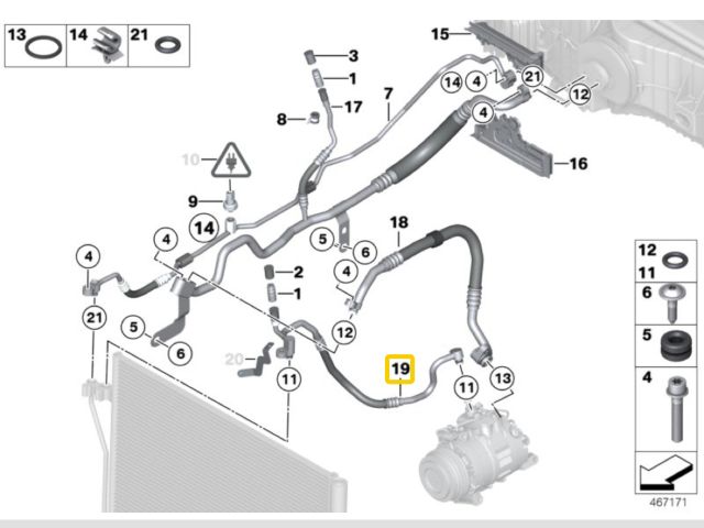bontott BMW 7 Klíma Cső