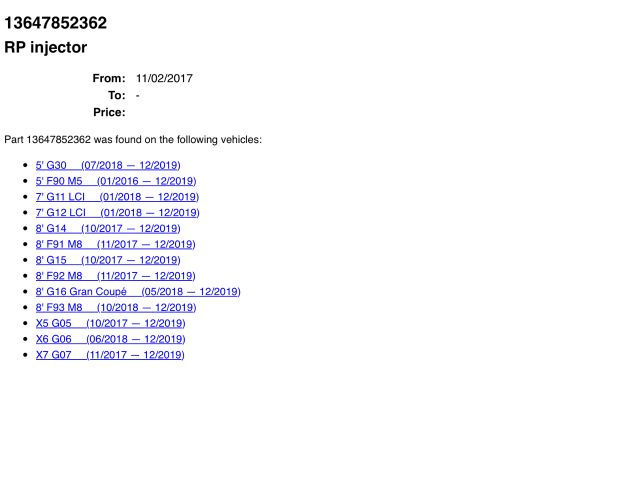 bontott BMW 7 Porlasztó (1 db)