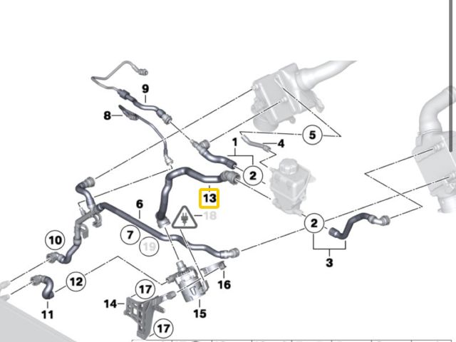 bontott BMW 7 Vízcső
