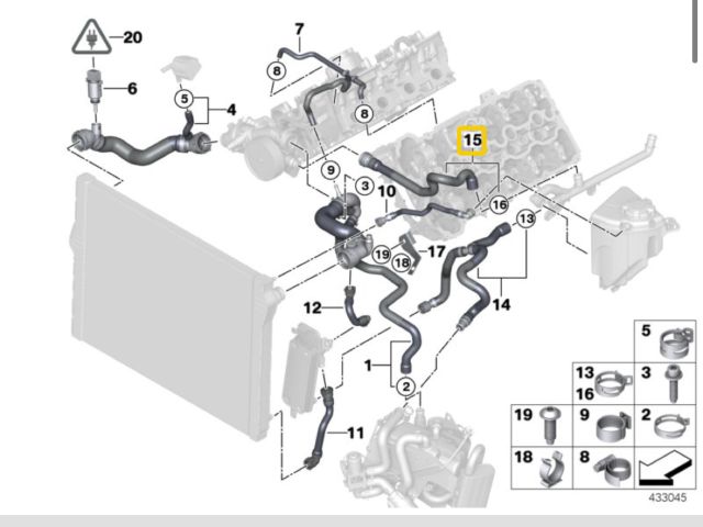 bontott BMW 7 Vízcső