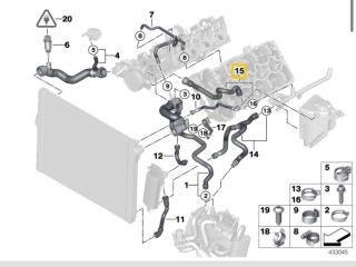bontott BMW 7 Vízcső