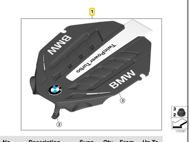 bontott BMW 7 Felső Motorburkolat