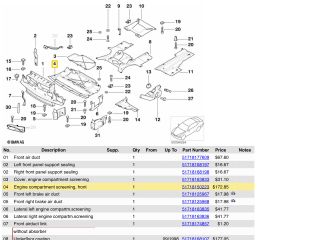 bontott BMW 7 Alsó Motorburkolat