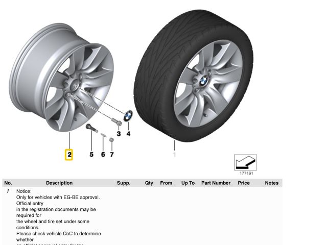 bontott BMW 7 Alufelni Szett