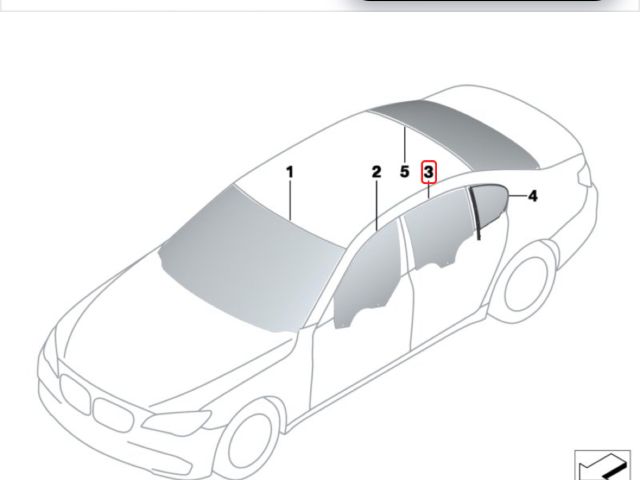 bontott BMW 7 Bal hátsó Ablak