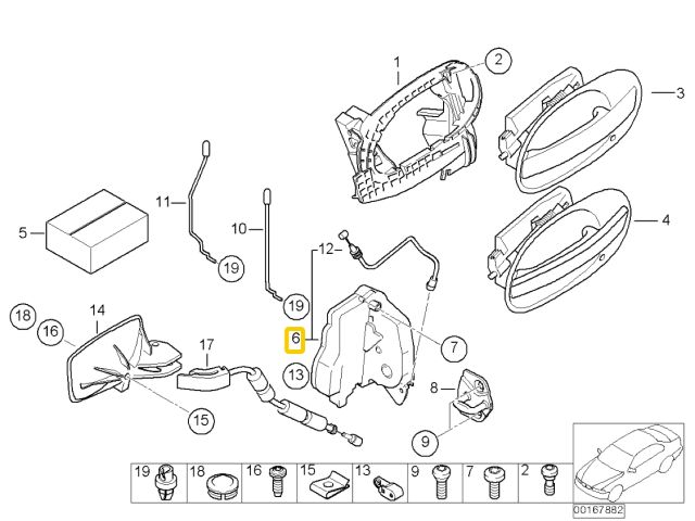 bontott BMW 7 Bal hátsó Ajtózár