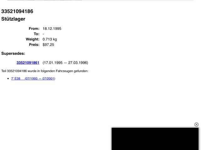 bontott BMW 7 Bal hátsó Toronycsapágy