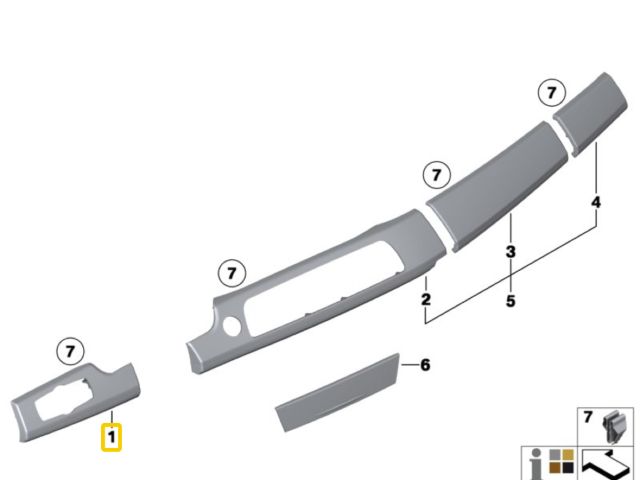 bontott BMW 7 Bal Műszerfal Díszléc