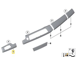 bontott BMW 7 Bal Műszerfal Díszléc