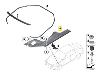 bontott BMW 7 Bal Sárvédő Csavar Burkolat