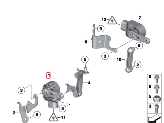 bontott BMW 7 Első Xenon Szintszabályzó Jeladó