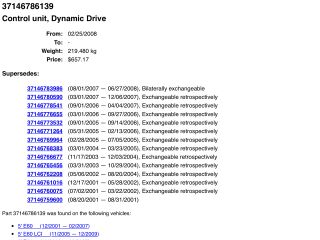 bontott BMW 7 Futómű Vezérlő Modul