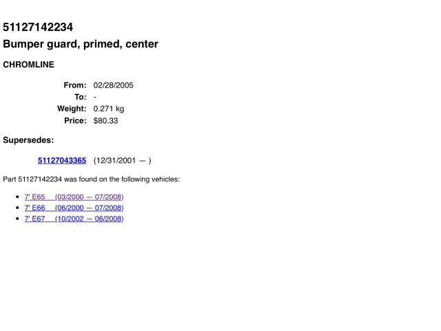 bontott BMW 7 Hátsó Lökhárító Díszléc