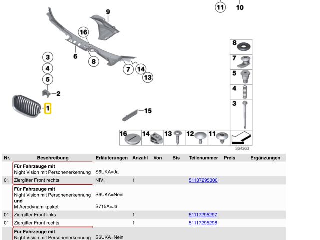 bontott BMW 7 Hűtőrács