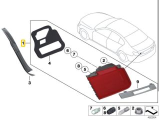 bontott BMW 7 Jobb Belső Hátsó Lámpa