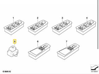 bontott BMW 7 Jobb első Ablakemelő Kapcsoló