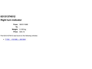 bontott BMW 7 Jobb első Irányjelző