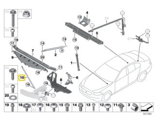 bontott BMW 7 Jobb első Lökhárító Merevítő Tartó (Fém)