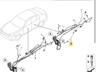 bontott BMW 7 Jobb hátsó Ajtó Kábelköteg