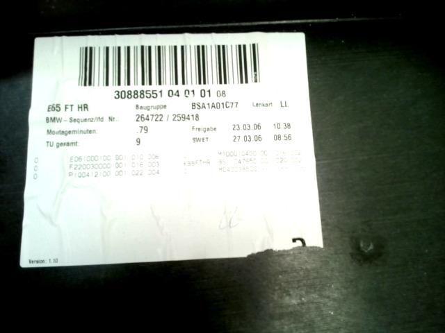 bontott BMW 7 Jobb hátsó Ajtó Szigetelés