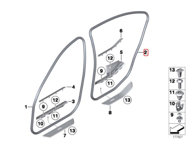 bontott BMW 7 Jobb hátsó Gumikéder